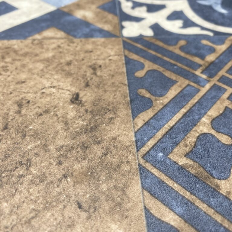 Prestige Vinyl Zaragoza Tile Indigo 3m Calverts Carpets